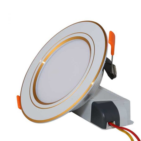 Đèn LED Âm Trần 9W Viền Vàng Rạng Đông D AT10L 110/9W