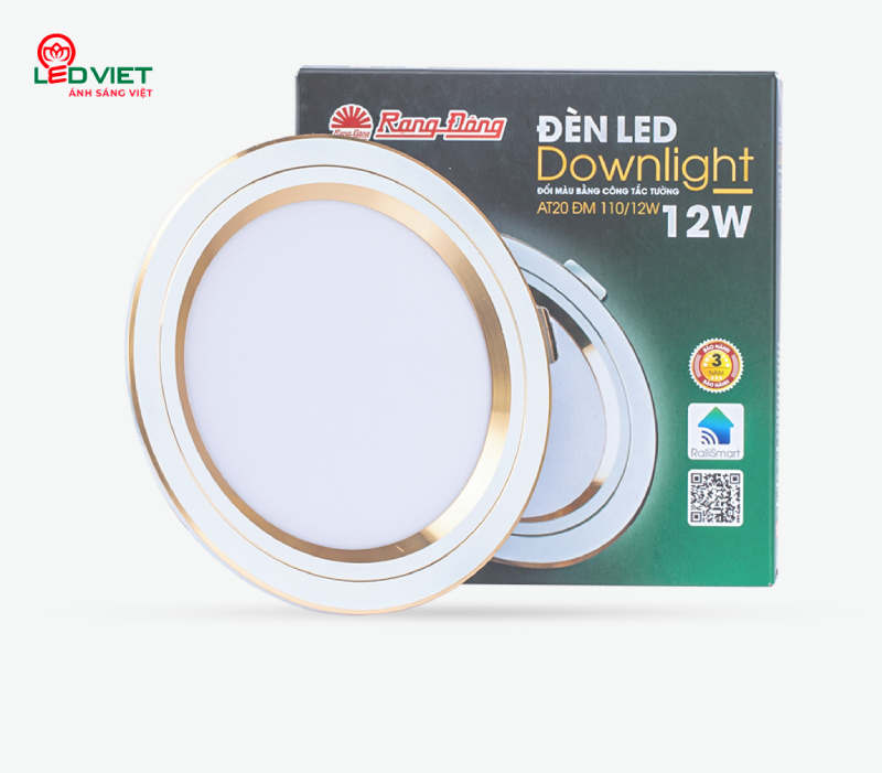 Đèn Led âm trần Rạng Đông đổi màu AT20 ĐM 110/10W