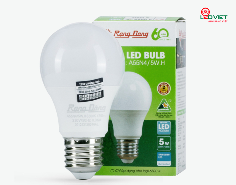 Đèn Led búp Rạng Đông 5W A55N4/5W.H