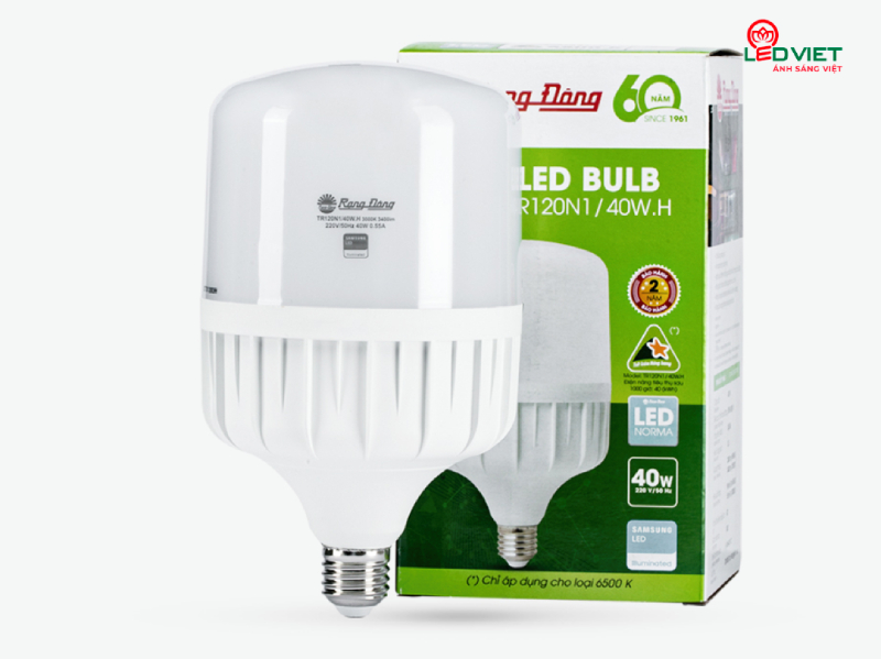 Đèn Led búp trụ Rạng Đông 40W TR120N1/40W.H