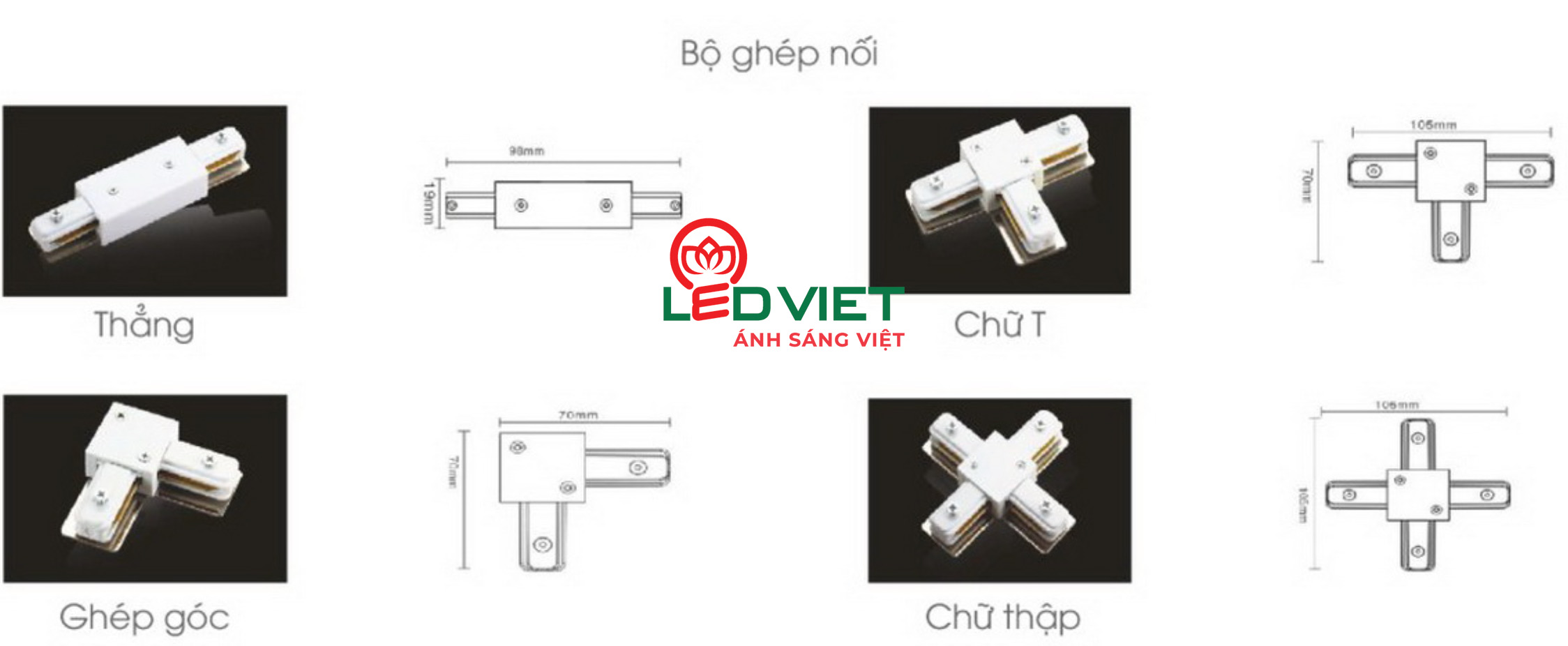 Phụ kiện đèn rọi ray