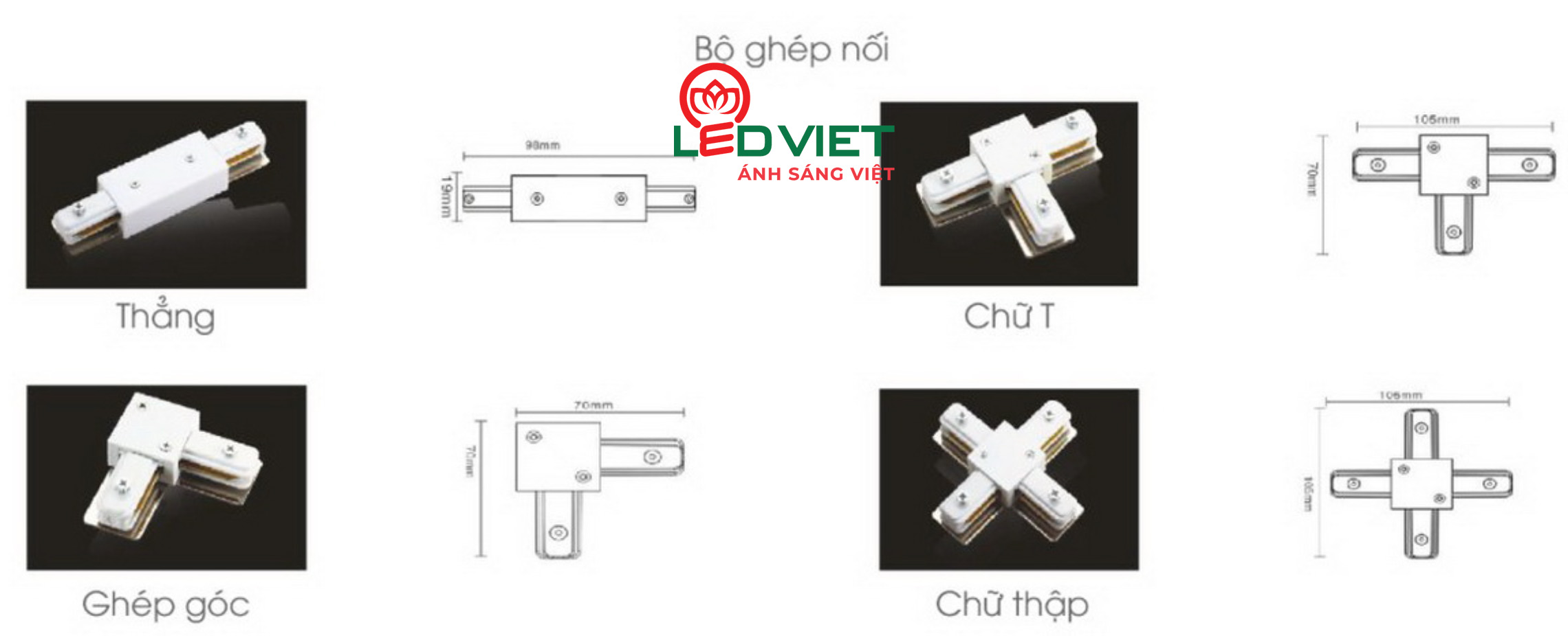 Phụ kiện đèn rọi ray