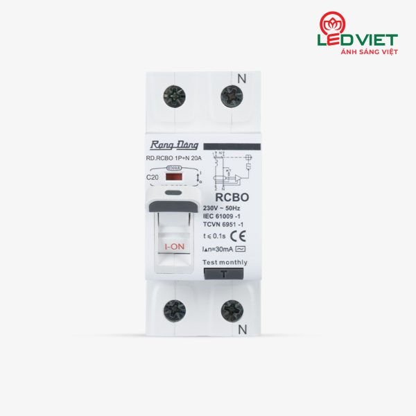 Aptomat chống giật RD.RCBO 1P+N 20A