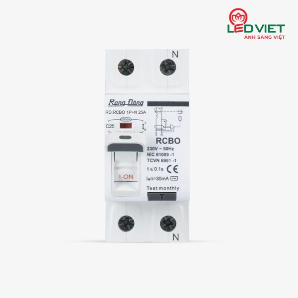 Aptomat chống giật RD.RCBO 1P+N 25A