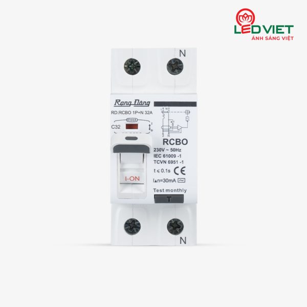 Aptomat chống giật RD.RCBO 1P+N 32A