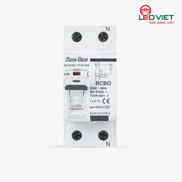 Aptomat chống giật RD.RCBO 1P+N 40A