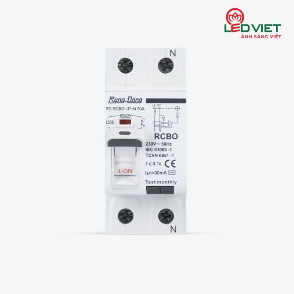 Aptomat chống giật RD.RCBO 1P+N 50A