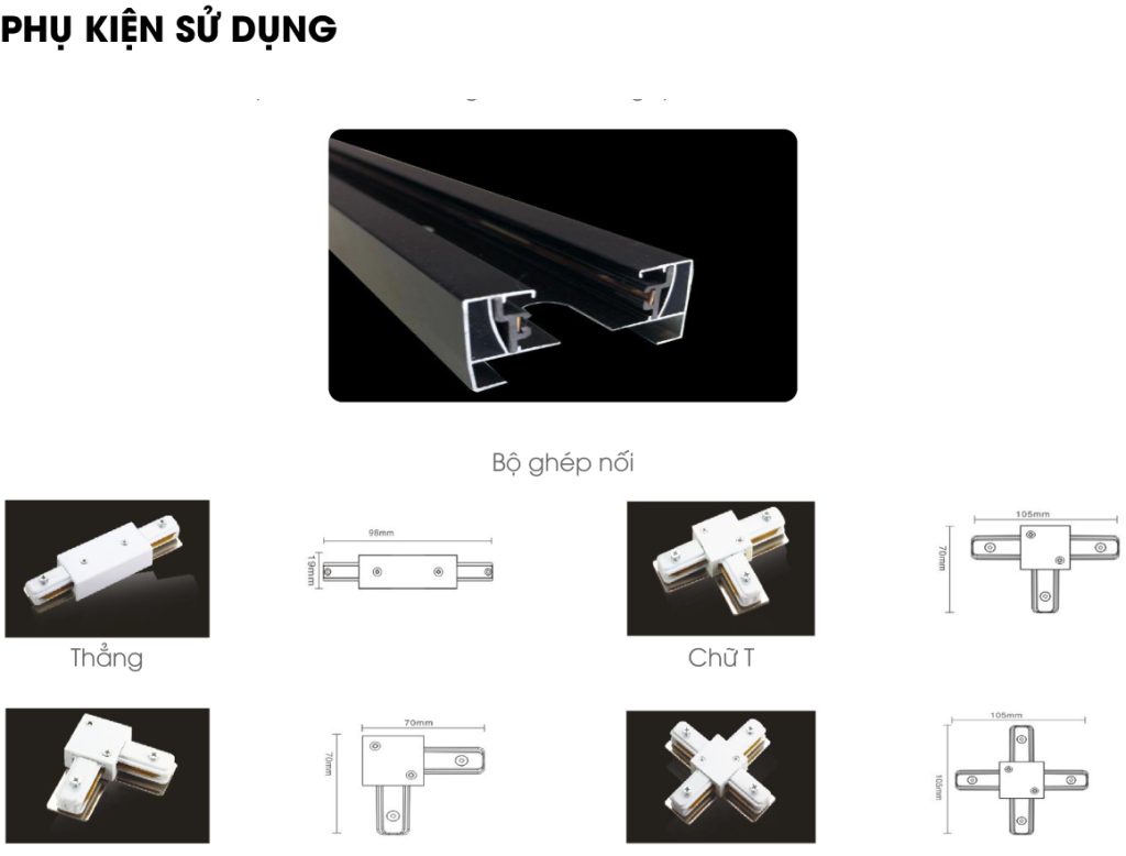 Đèn LED rọi ray Rạng Đông TRL08 30W