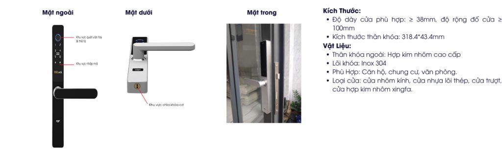 Cấu tạo Khóa cửa thông minh AG101-FACP